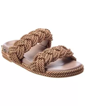 Сандалии Valentino Rockstud Rope, розовый