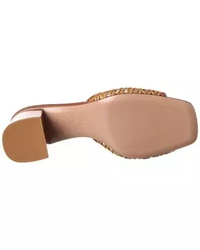 Сандалии Valentino VLogo 60 из соломы и кожи, коричневый