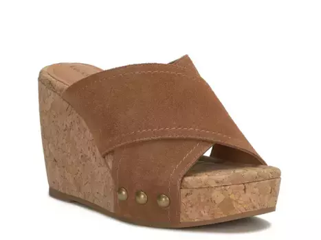 Сандалии Valmai Wedge Sandal Lucky Brand, цвет pintooiledsuede