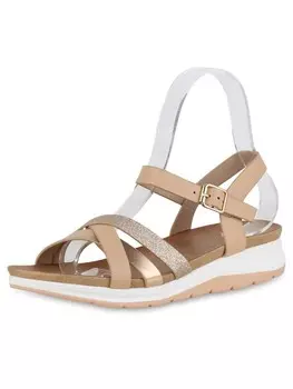 Сандалии VAN HILL Chloe, цвет nude metallic