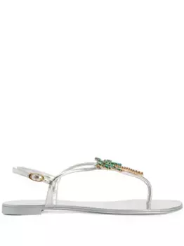 Сандалии Venice Beach Giuseppe Zanotti, серебяный