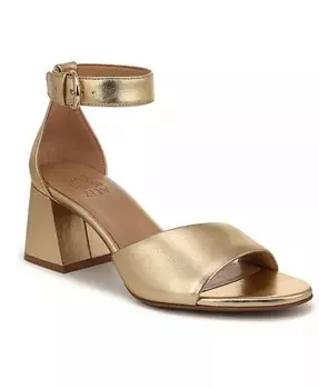 Сандалии Verly на блочном каблуке с ремешком на щиколотке Naturalizer, золото