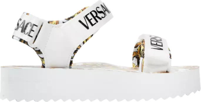 Сандалии Versace Wmns Garland Logo Platform Sandal Baroque Print - White, белый