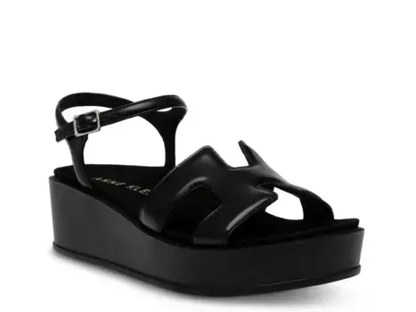 Сандалии Virginia Wedge Sandal Anne Klein, черный