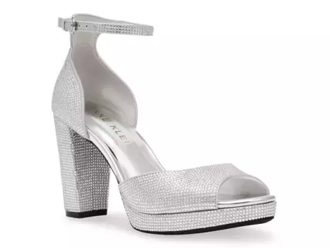 Сандалии Vista Platform Sandal Anne Klein, серебряный/металлик