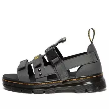Сандалии webbing gray sandals Dr. Martens, серый