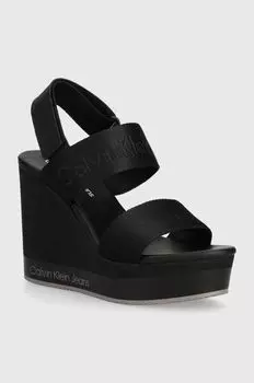 Сандалии Wedge Sandal Webbing In Mr Calvin Klein Jeans, черный
