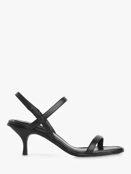 Сандалии Whistles Melany с трубчатыми кожаными ремешками, черные