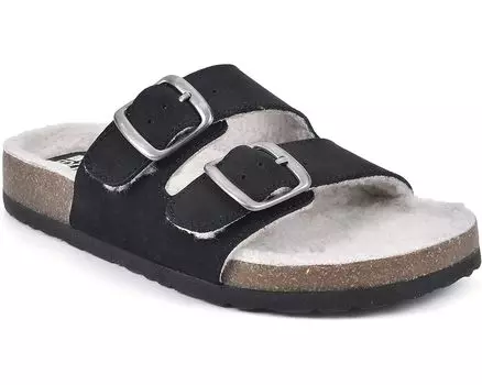 Сандалии White Mountain Helga, цвет Black/Nubuck/Faux Shearling