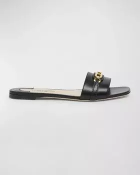 Сандалии Whitney из телячьей кожи с цепочкой TOM FORD, цвет Black