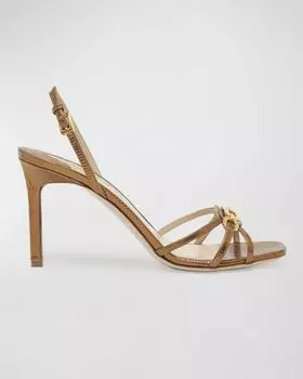 Сандалии Whitney с металлизированной пяткой на пятке TOM FORD, цвет Bronze