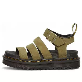 Сандалии (WMNS) Dr. Martens Blaire Tumbled Nubuck Sandals 'Muted Olive', оливкого-зеленый