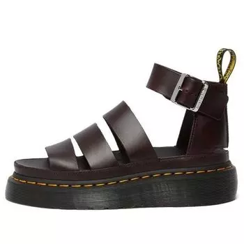 Сандалии (WMNS) Dr. Martens Clarissa II Atlas Quad Leather Platform Sandals 'Oxblood', коричневый