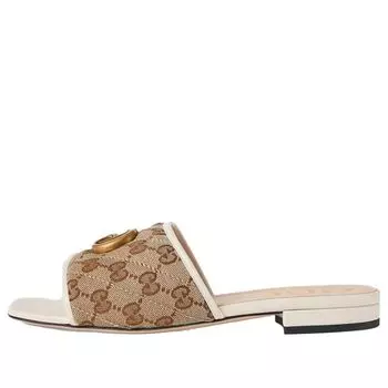 Сандалии (WMNS) Gucci Double g Flat Heel Fashion Beige Sandals 619893-2HK80-9795