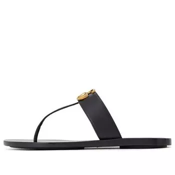 Сандалии (WMNS) Gucci Thong Sandal With Double G 'Black Leather' 497444-A3N00-1000