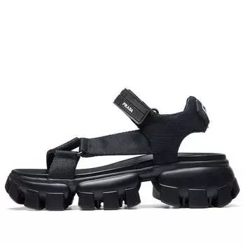 Сандалии (WMNS) PRADA Sporty Woven Nylon Tape Sandals 'Black', черный