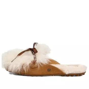 Сандалии (WMNS) UGG Shaine Fluff Cozy Flat Plush Casual Slipper Brown 1105316-CHE