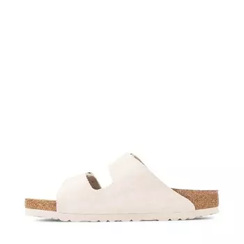 Сандалии Womens Birkenstock Arizona Soft Footbed Slide Sandal, цвет Antique White