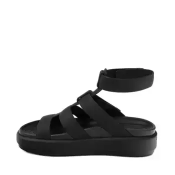 Сандалии Womens Crocs Brooklyn Luxe Gladiator Sandal, черный