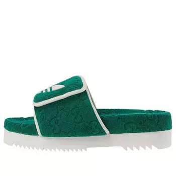Сандалии x adidas gg platform sandal 'green cotton sponge' Gucci, зеленый