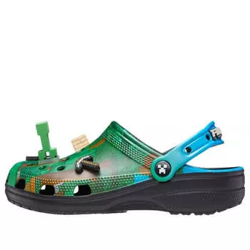 Сандалии x minecraft clog Crocs, зеленый
