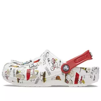 Сандалии x peanuts classic clog 'allover print' Crocs, белый
