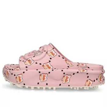 Сандалии x pikarar slide sandal with gg animal print 'light pink' Gucci, розовый