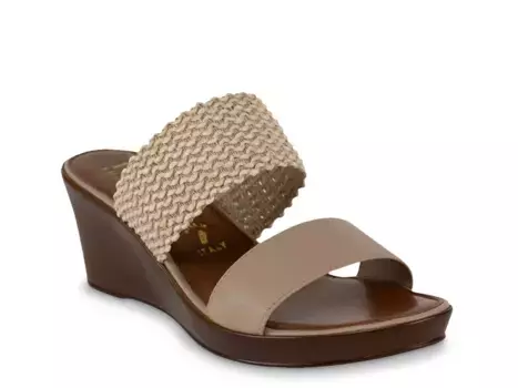 Сандалии Yamari Wedge Sandal Italian Shoemakers, серо-коричневый