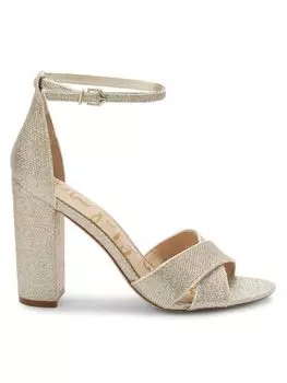 Сандалии Yancy с текстурированной металлизированной отделкой Sam Edelman, золото