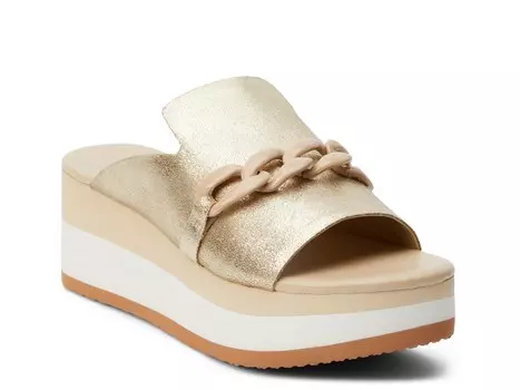 Сандалии замшевые Matisse Jada на танкетке, золотой