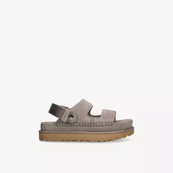 Сандалии замшевые Ugg Glide Goldenstar, серый