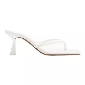 Сандалии Zara High-heel Leather Toe Thong, белый