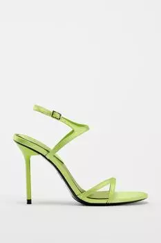 Сандалии Zara High Heel Strappy, зеленый