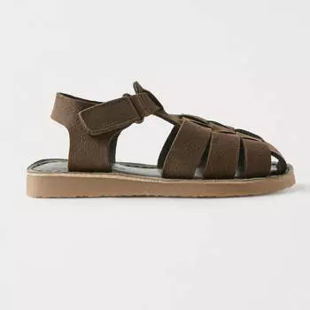 Сандалии Zara Leather Cage, коричневый