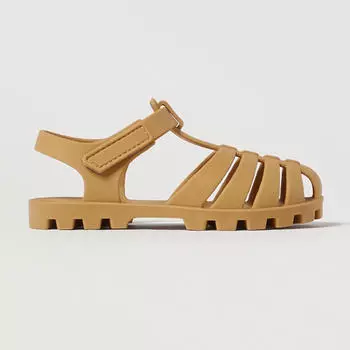 Сандалии Zara Rubberised Cage, светло-коричневый