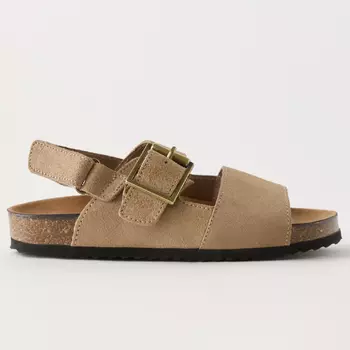 Сандалии Zara Split Suede Leather, коричневый