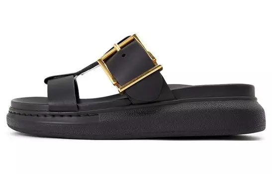 Сандалии женские Alexander Mcqueen с пряжкой, черный