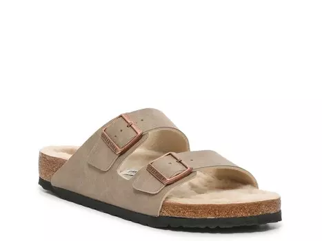 Сандалии женские Birkenstock Arizona из овчины, серо-коричневый