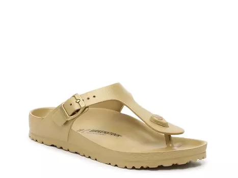 Сандалии женские Birkenstock Gizeh Essentials, золотой металлик