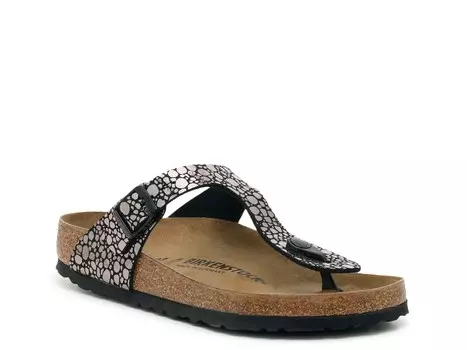 Сандалии женские Birkenstock Gizeh с абстрактным принтом