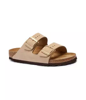 Сандалии женские Birkenstock кожаные, бежевый