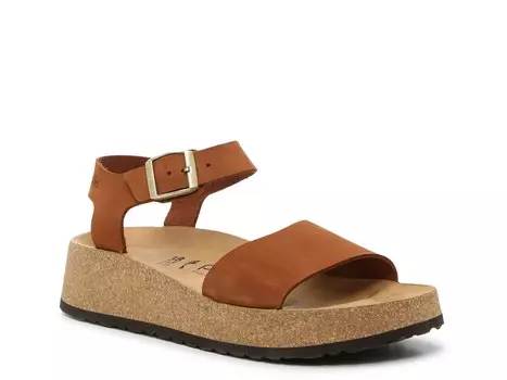 Сандалии женские Birkenstock Papillio by Glenda на танкетке, коньячный