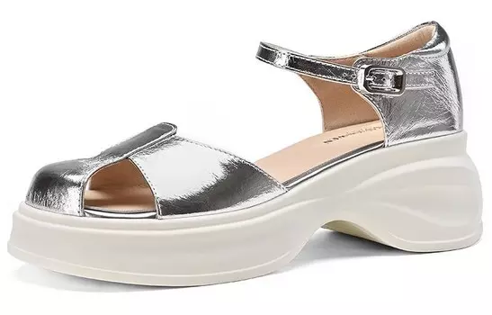 Сандалии женские Bosssunwen, серебряный