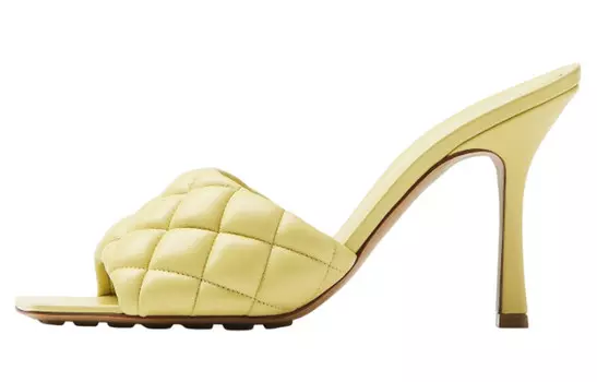 Сандалии женские Bottega Veneta на каблуке, желтый