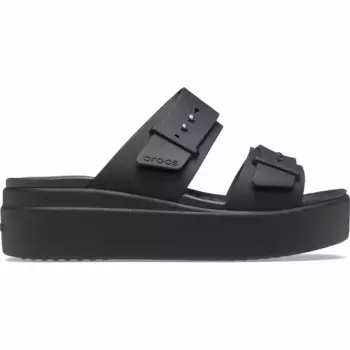 Сандалии женские Crocs Brooklyn Buckle LowWdg, черный