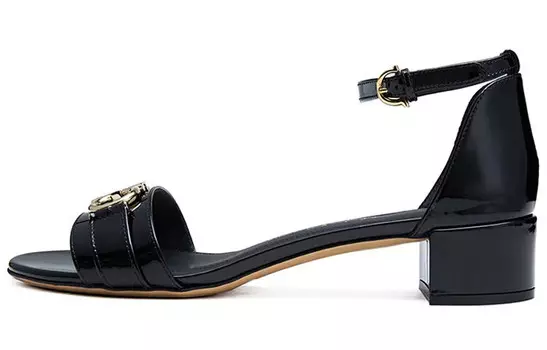 Сандалии женские Ferragamo на каблуке, черный