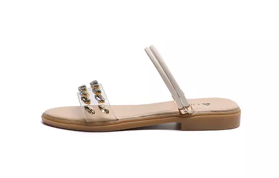 Сандалии женские Firs, бежевый/серебряный