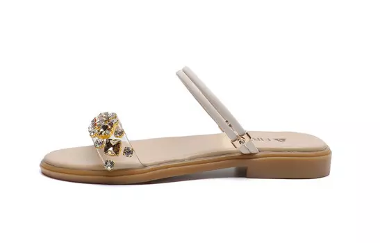 Сандалии женские Firs, бежевый/серебряный