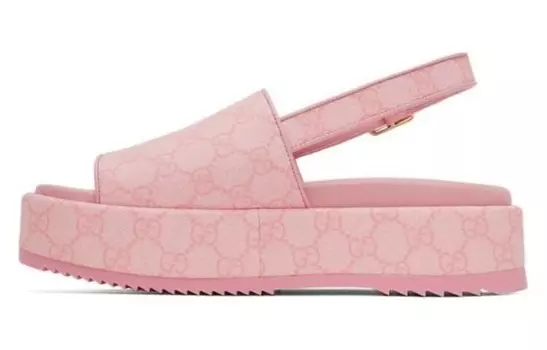 Сандалии женские Gucci с узором, розовый