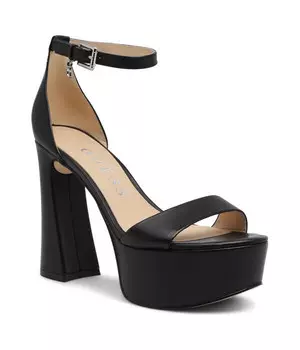 Сандалии женские Guess кожаные на каблуке, черный